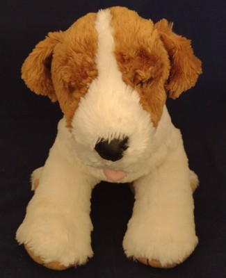 stuffed white dog